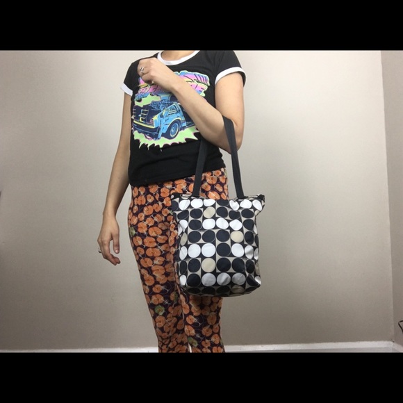 Lesportsac medium large polka dot shoulder / tote - Picture 9 of 9